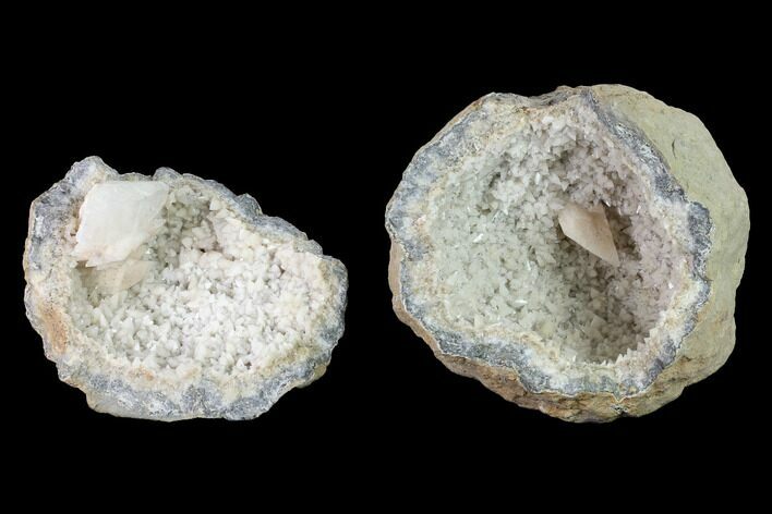 Scalenohedral Calcite Lined Keokuk Geode - Illinois #144757